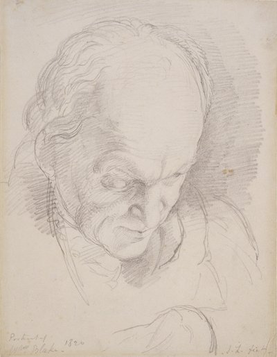 Portrait of William Blake Leaning Forward, 1820 by John Linnell